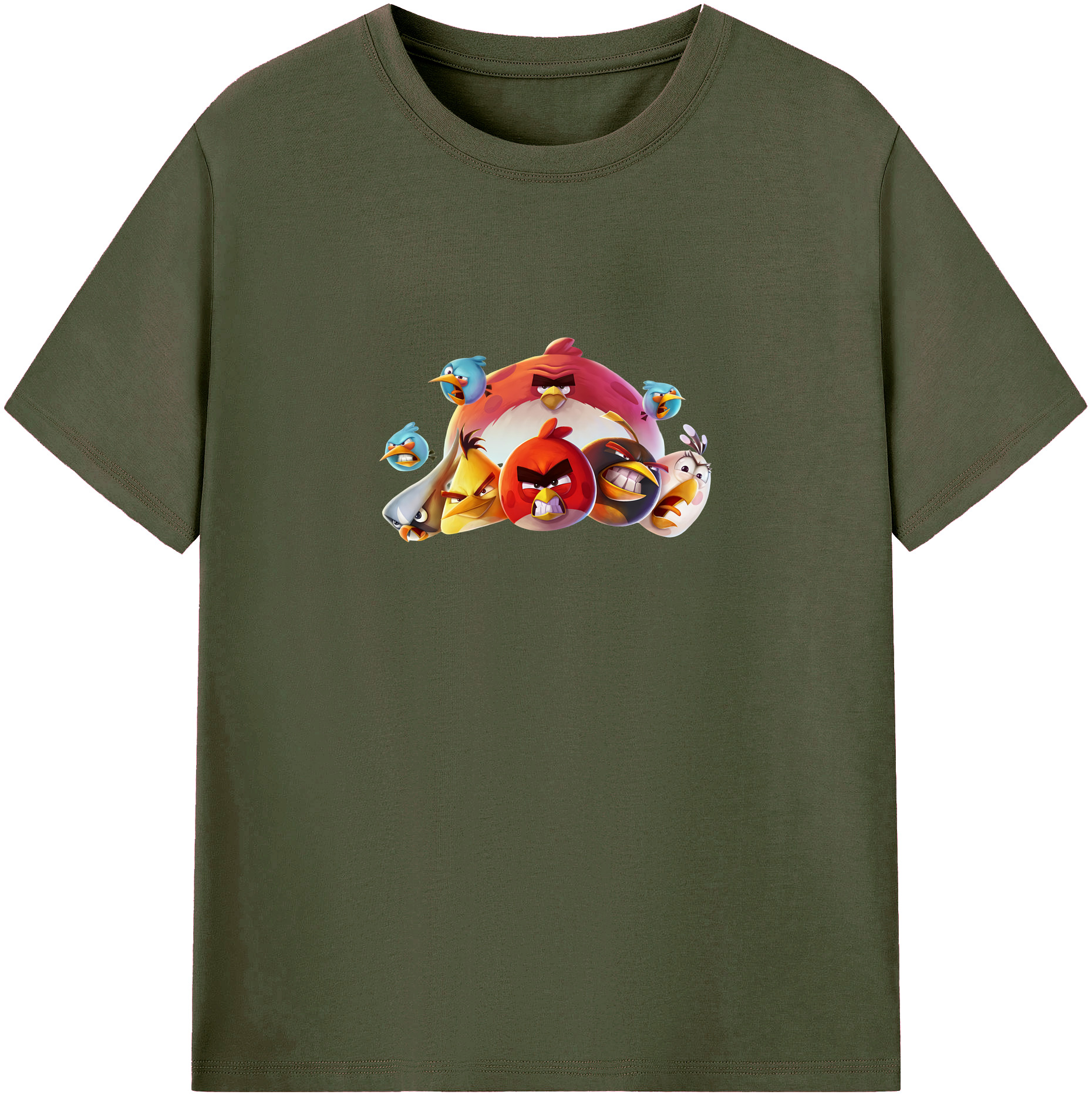 （画像用） Angry Birds アングリーバード 綿100％ メンズ半袖Tシャツ｜肌触りやわらか＆通気性
